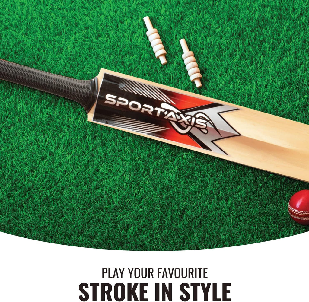 Wooden Kashmir Willow Cricket Bat with Foam-Padded Bag W2153