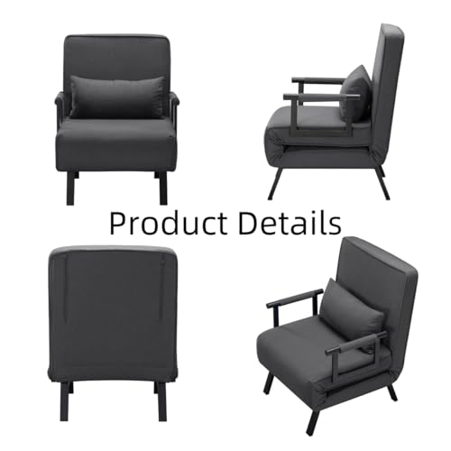 Sleeper Sofa Bed with Side Pocket, Convertible Futon Couch for Living Room X8857