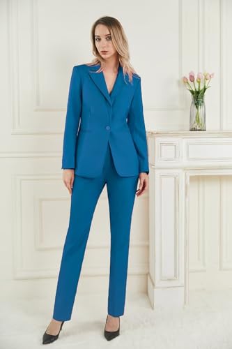 Women's 2 Piece Tuxedo Suit Set Notched Lapel Slim Fit D80033