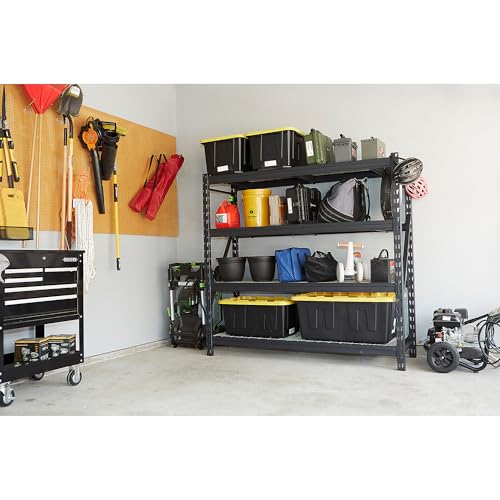 4-Tier Industrial Steel Shelving Unit, 8000-Pound Capacity, Garage Storage Rack O7523