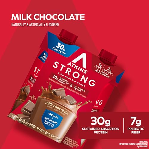 High Protein Shake, Milk Chocolate, 30g Protein, Low Carb, 12 Count Q549982