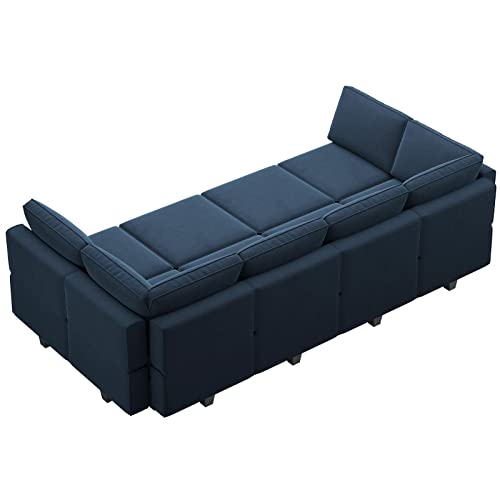 Modular Velvet Sectional Sofa with Chaise Lounge and Storage X4138