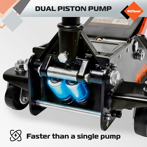 Low Profile Floor Jack 3 Ton with Dual Pistons Quick Lift Pump Q24137