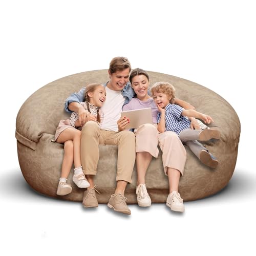 Bean Bag Chair for Adults 3FT, Soft Removable Cover, Light Gray X3039