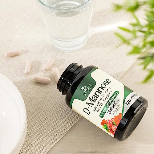 D-Mannose & Cranberry Extract 1350mg Urinary Tract Health Support, Non-GMO, Vegan - 180 Capsules V8980
