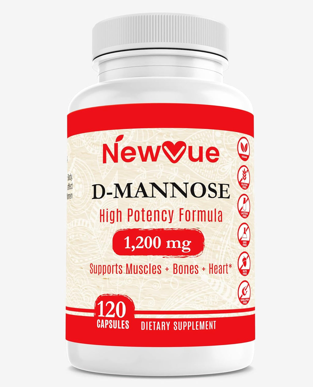 D-Mannose 1,200 mg Urinary Tract Health, 120 Veggie Capsules B13915