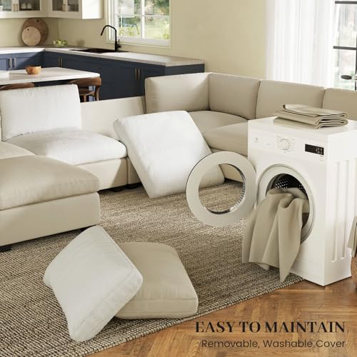 Extra Large Modular Sectional Sofa, 4-Seater L Shaped Couch, Velvet Convertible for Living Room L139