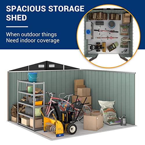 Outdoor Storage Shed 6 x 6 FT Resin Garden Shed with Lockable Door U891