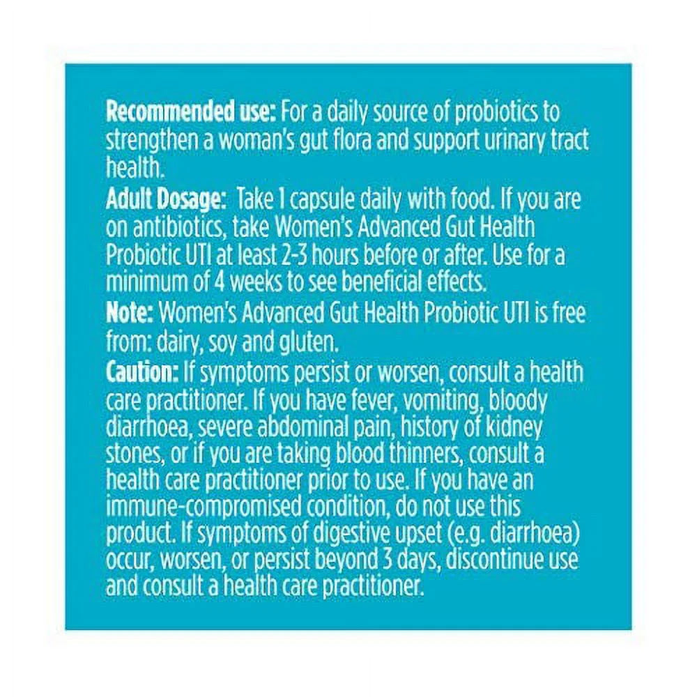 Women's Advanced Gut Health Probiotic, 30 CT I398
