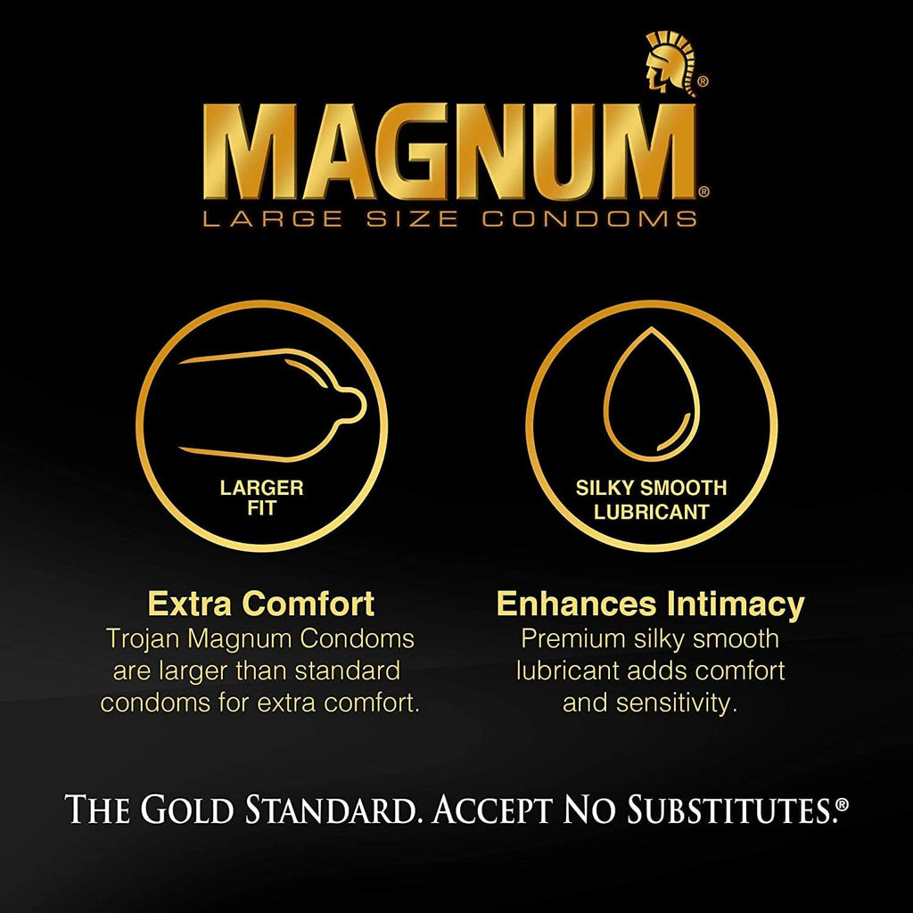 Magnum Lubricated Condoms, Extra Large, 12 Count A817