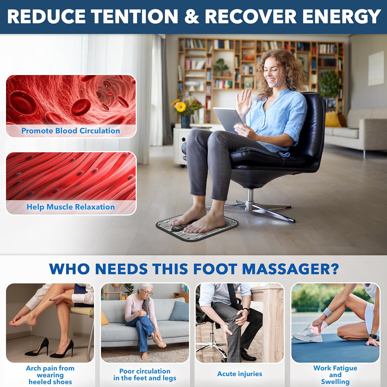 Foot Stimulator Massager Mat for Muscle Relaxation T501621