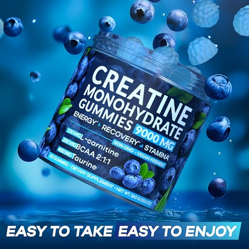 Creatine Monohydrate Gummies 9000 mg for Muscle Growth, 120 Count P515847