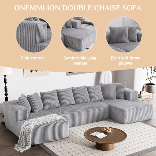 Modular Sectional Sofa with Chaise Lounge, Corduroy Memory Foam, Black Z82307