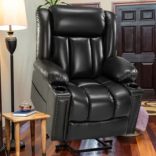 Power Lift Recliner Chair for Elderly with Heat and Massage, Adjustable Positions, Dark Brown P618617