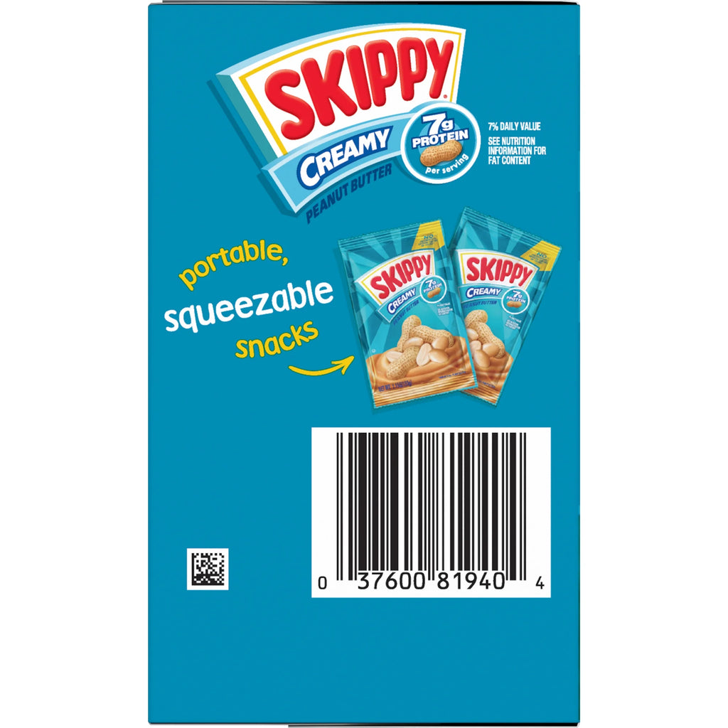 Creamy Peanut Butter Squeeze Packs, 1.15 oz (64 Pouches) X665