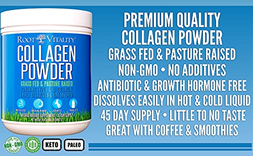 Collagen Peptides Powder - Grass-Fed Hydrolyzed Protein Supplement for Skin, Hair & Nails W65445