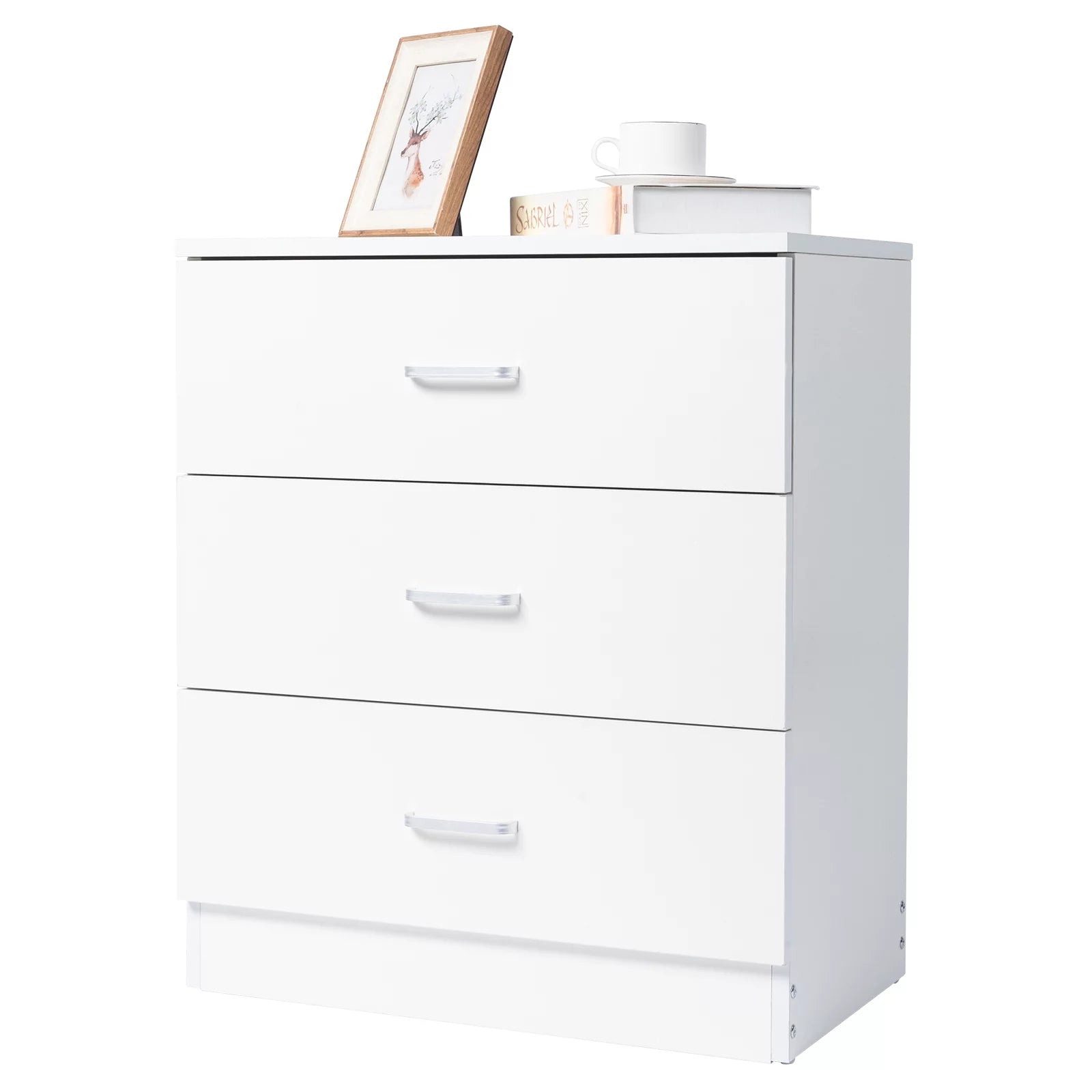 Modern Dresser Cabinet, 3-Drawer Wooden Storage for Bedroom A762