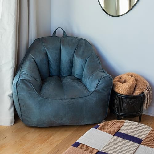 Dorm Bean Bag Chair with Drink Holder and Pocket, 3 feet R2503