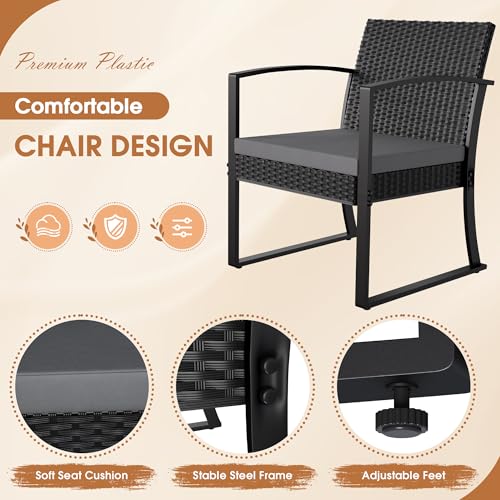 Outdoor Bistro Set 3 Piece with Cushions and Table C662