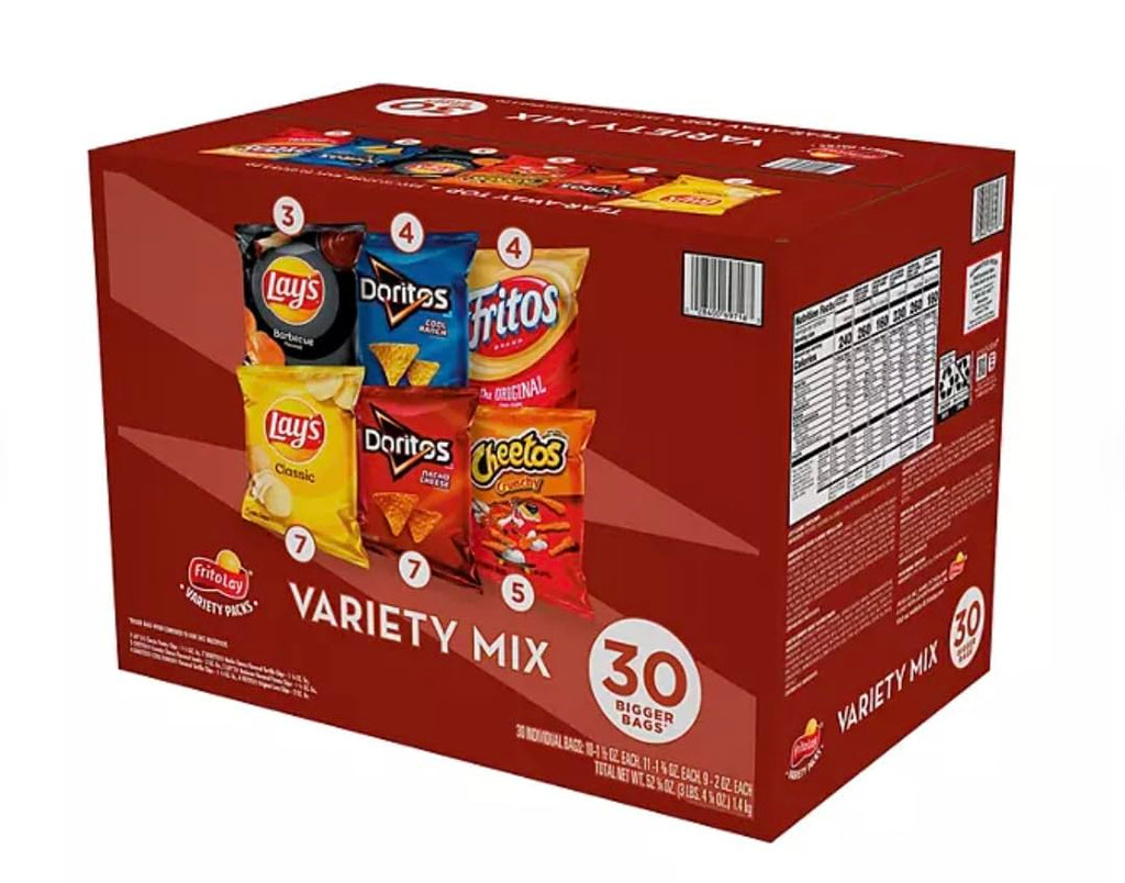 Variety Pack Chips and Snacks (30 ct.) U34703