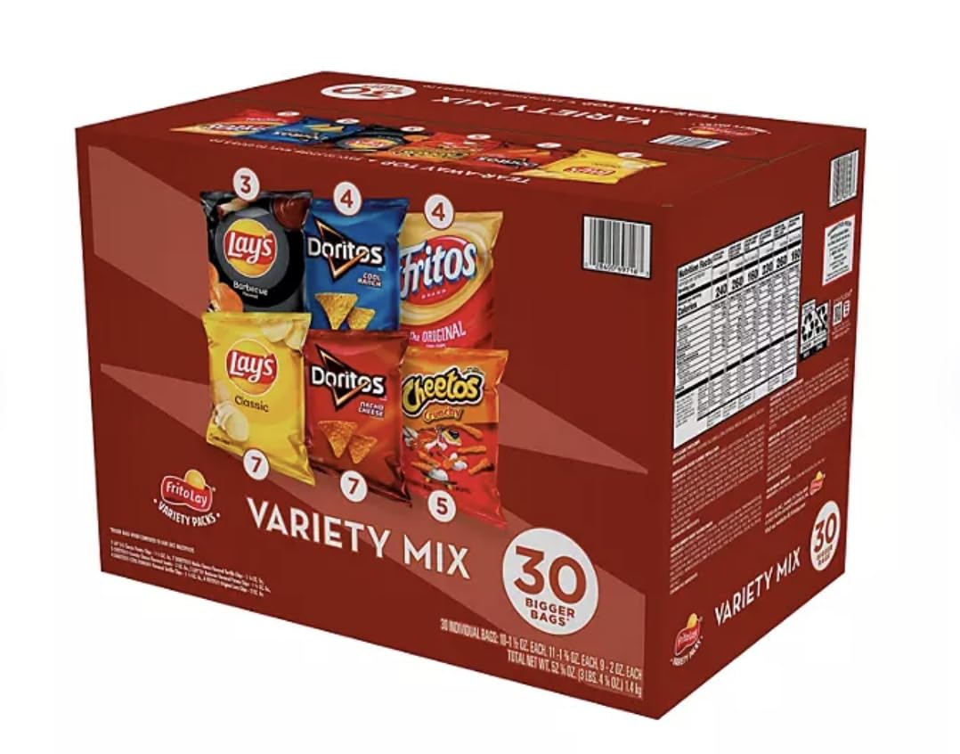 Variety Pack Chips and Snacks (30 ct.) U34703