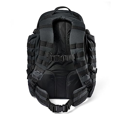 Military Molle Backpack, 55 Liter, Multiple Compartments, Black H7113