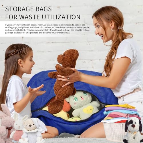 Bean Bag Chair for Adults 3FT, Soft Removable Cover, Light Gray X3039