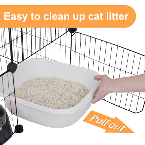 3-Tier Cat Cage Indoor Enclosure DIY Catio Detachable Metal Wire Kennel Q3460