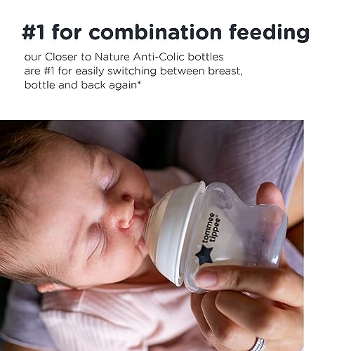 Baby Bottle with Breast-Like Nipple and Anti-Colic Valve, 9oz H889