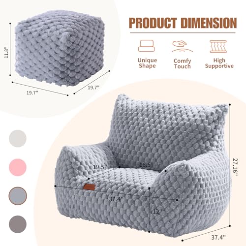 Giant Bean Bag Chair for Adults with Foot Rest Z4047
