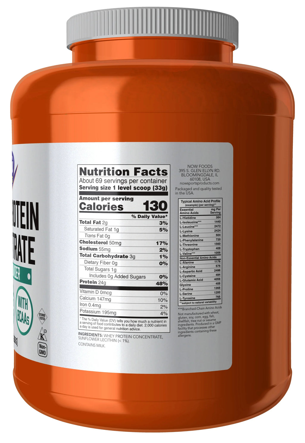 Whey Protein Concentrate Powder, Unflavored, 5-Pound G110
