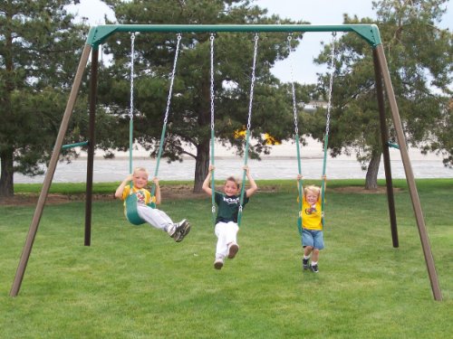 Heavy Duty A-Frame Metal Swing Set B978828