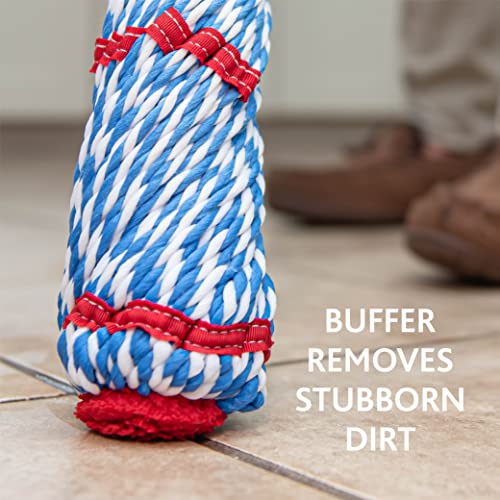 Microfiber Twist Mop with 2 Extra Refills, Hands-Free Wringing, 18-Inch Head, Safe on All Floors U710302