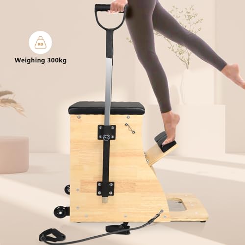 Pilates Chair with Split Pedals and Handles for Home Gym Workout N164