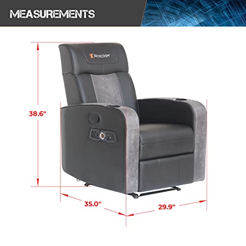 Recliner Gaming Chair with Bluetooth Audio, Headrest Speakers, Footrest and Cupholder M149