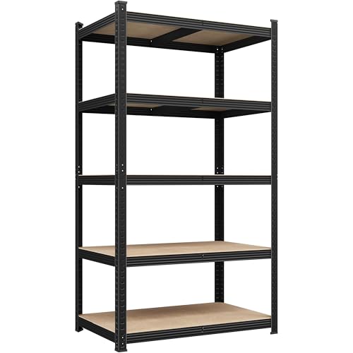 5-Tier Adjustable Metal Shelving Unit for Garage, Pantry, and Warehouse M7734