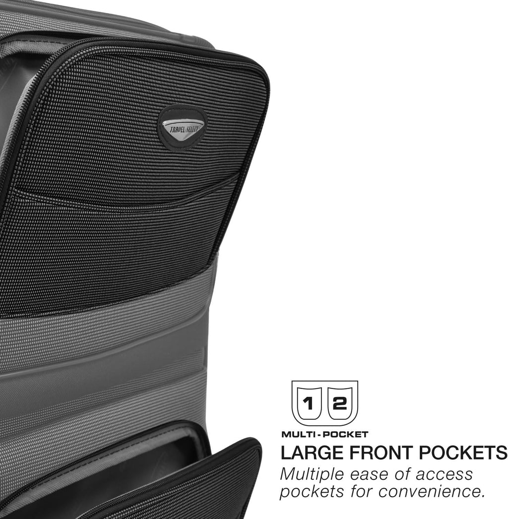 Expandable Rolling Upright Luggage, Navy, 2-Piece Set K483085