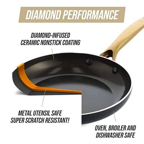 20 Piece Cookware and Bakeware Set, Ceramic Nonstick, Dishwasher and Oven Safe D367