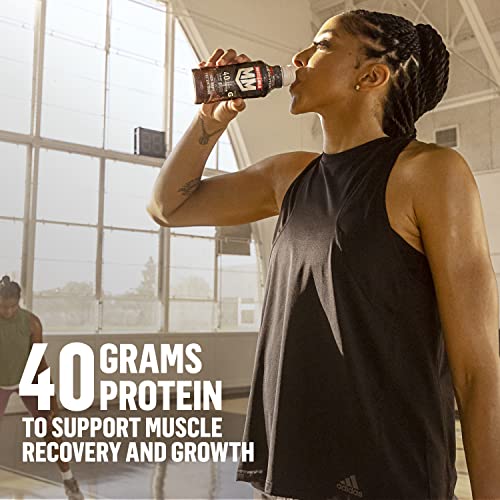 Protein Shake, Knockout Chocolate, 14 Fl Oz, 12 Pack, 40g Protein Q154163