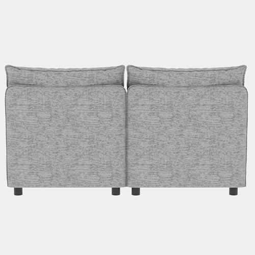 Modular Storage Sectional Sofa with Movable Ottomans, U-Shaped Chenille U839651