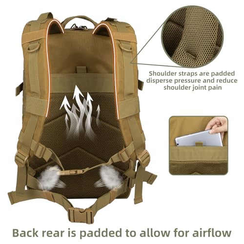 Tactical Backpack 45L Assault Pack 3 Day Molle Daypack Camping Outdoor Rucksack G668