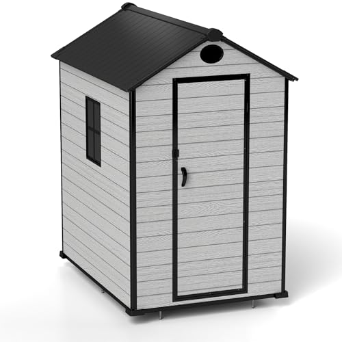 Resin Outdoor Storage Shed with Floor and Lockable Door G844