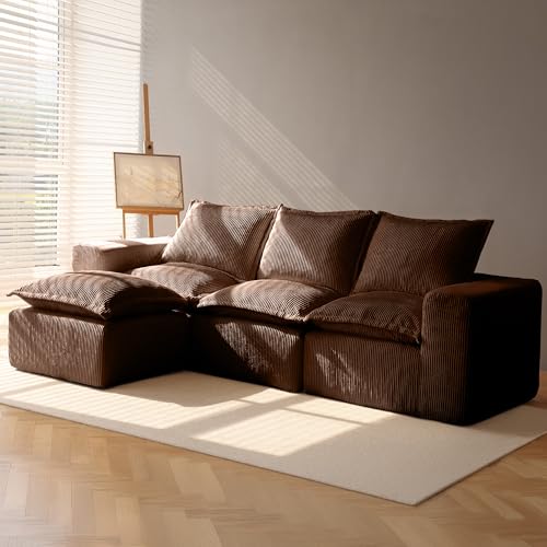 Modular Sectional Sofa with L-Shape Chaise, Deep Seat, No Assembly Required M95554