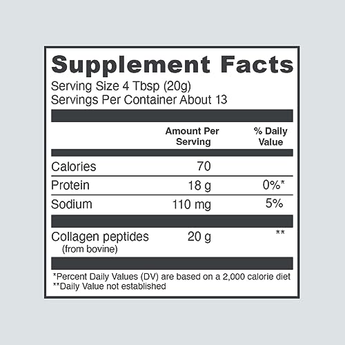Collagen Peptides Powder Supplement for Skin Hair Nail Joint, Unflavored 5 oz Canister G377