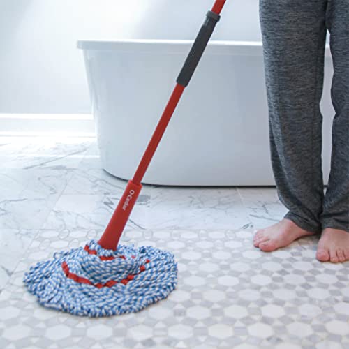 Microfiber Twist Mop with 2 Extra Refills, Hands-Free Wringing, 18-Inch Head, Safe on All Floors U710302