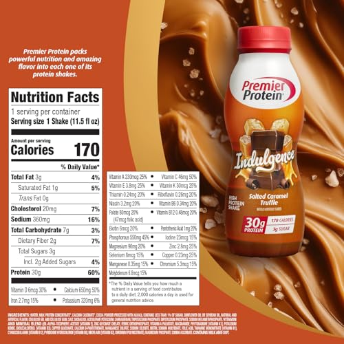 Protein Shake, 30g Protein, Salted Caramel Truffle, 11.5 fl oz, Pack of 12 T30184