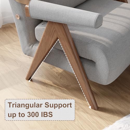 Convertible Sofa Bed Chair, 3-in-1 Sleeper Chair with Adjustable Backrest Q50542