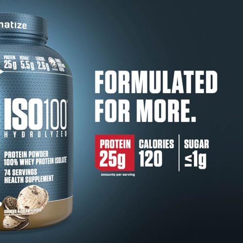 Whey Protein Powder Isolate, Cookies & Cream, 25g Protein I356