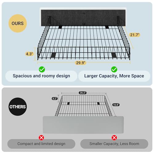 Upholstered Queen Platform Bed Frame with 4 Storage Drawers and Headboard G724955