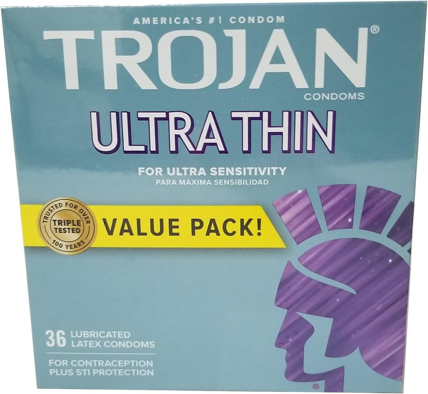 Trojan Condom, Sensitivity Ultra Thin Lubricated, 36 Count